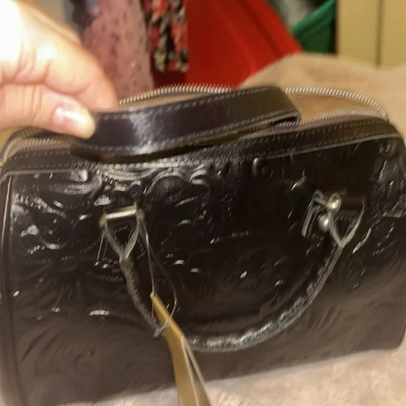 Patricia Nash Bag Skye Satchel Burnished Tooled Leather Handbag - Picture 8 of 9